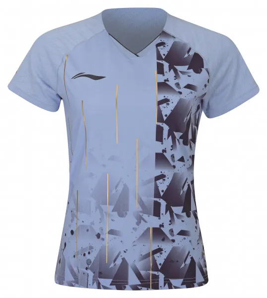 Sportowa koszulka do badmintona - Fan Edition marki LI-NING - wersja niebieska - Ziba.pl