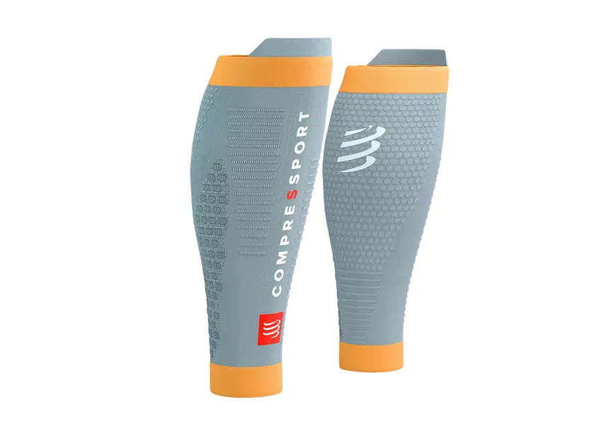 Compressport R2 3.0 Opaski kompresyjne Alloy/Blazing Orange - ziba.pl