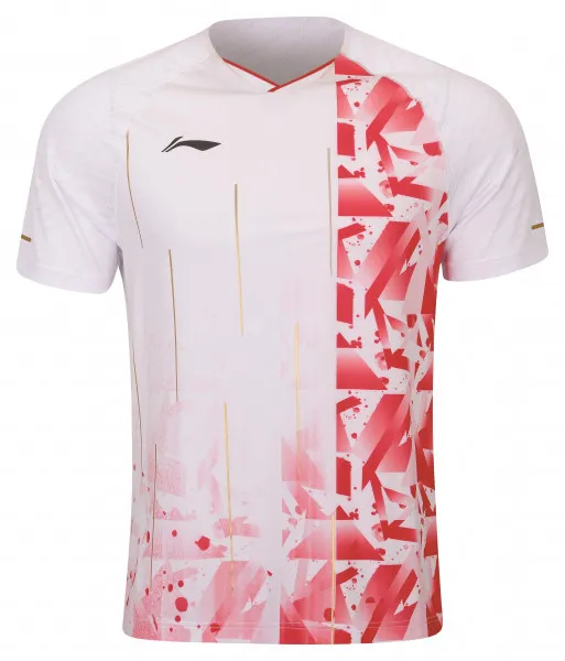 Sportowa koszulka do badmintona - Fan Edition marki LI-NING - wersja biała - Ziba.pl