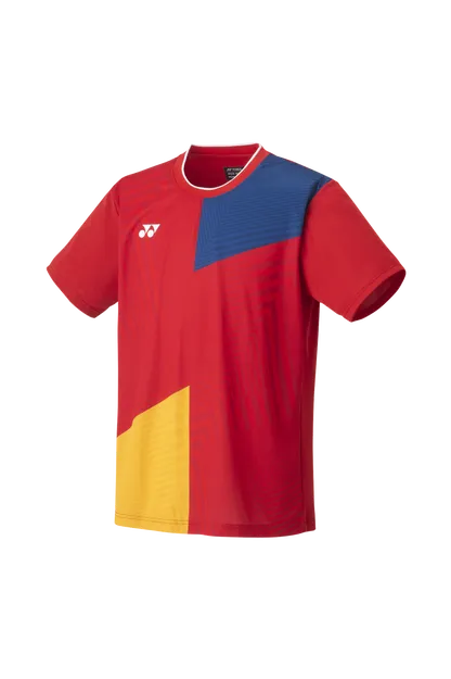 T-shirt męski do gry w badmintona - Yonex 10517EX Ruby Red - Ziba.pl