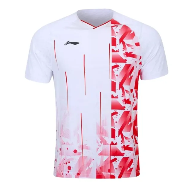 Sportowa koszulka do badmintona - Fan Edition marki LI-NING - wersja biała - Ziba.pl