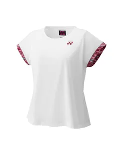 YONEX 20654EX WOMEN'S CREW NECK SHIRT - WHITE/RED