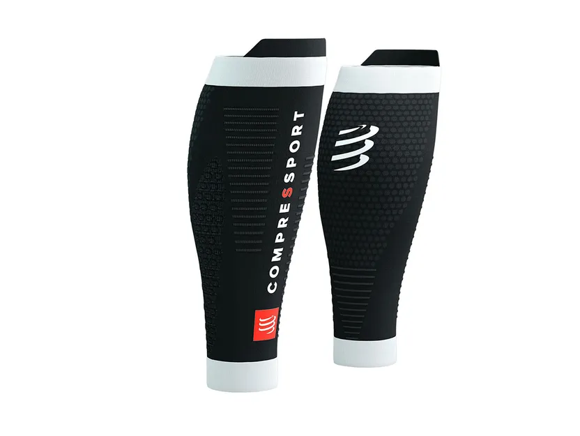 Compressport R2 3.0 Opaski kompresyjne Black/White - ziba.pl