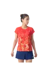 T-Shirt damski do badmintona - Yonex 16636EX Clear Red - Ziba.pl