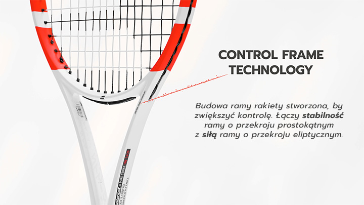 Technologia Control Frame Technology w rakiecie tenisowej Babolat Pure Strike